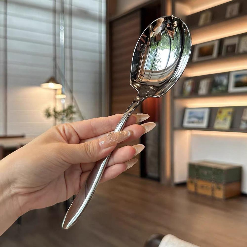 Large Soup Spoons Thickened Dish Spoon New Meal Spoon Kitchen Accessories