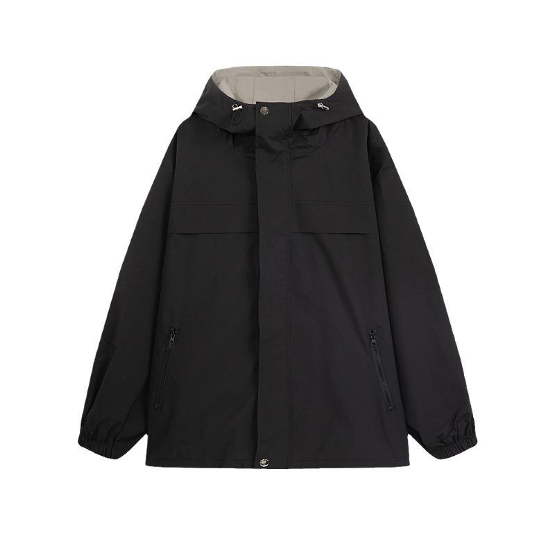 Ladejacke Kleidung Herren, Frühling und Herbst Neue Outdoor-Sport Kapuzenjacke Herren Lässig Winddicht Herrenbekleidung