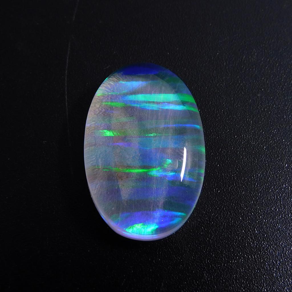 Lab-Created Opal Loose Gemstone Boulder Oval Cut 21.60 Ct Multi Color October Birthday Birthstone