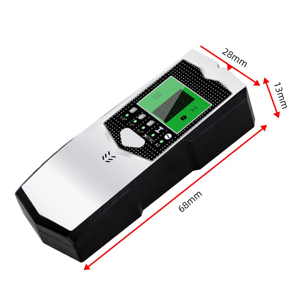 

Handheld Metal Detector 5-in-1 Multifunction Wall Detector Wood Studs Wall Scanner AC Cable Wires Depth Tracker Wall Finder серебряный