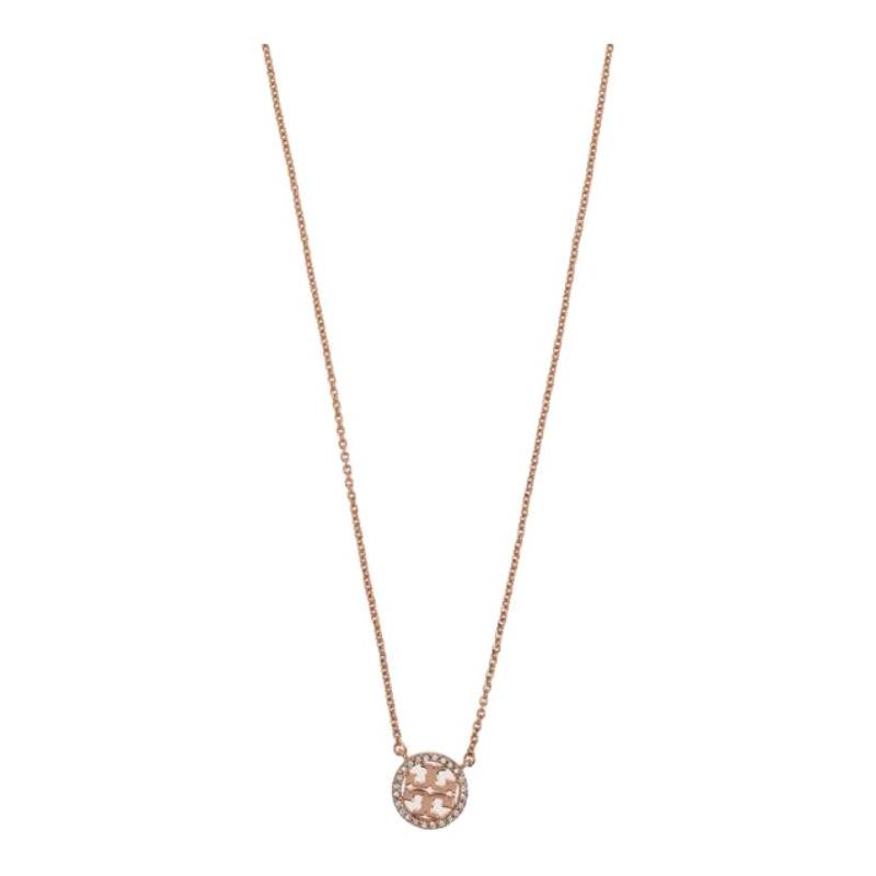 TORY BURCH Tang Libaiqi simple and versatile classic logo rose necklace for women 53420-696-rose gold F