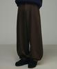 SIGNATURE Brushed Semi-Balloon Fit Slacks [Brown]