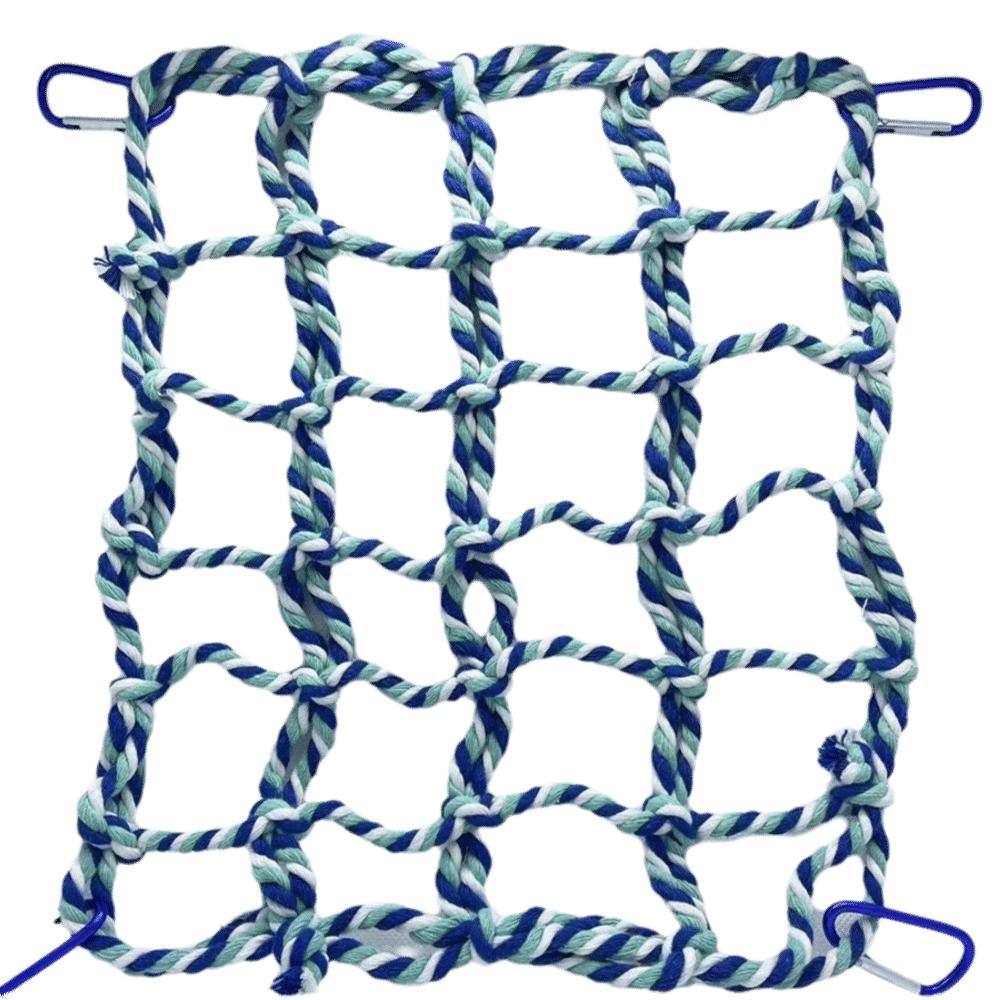 Kreatives Baumwollseil Haustier-Kletternetz Bunt mit Haken Papageienhaken Netzkäfig Zubehör