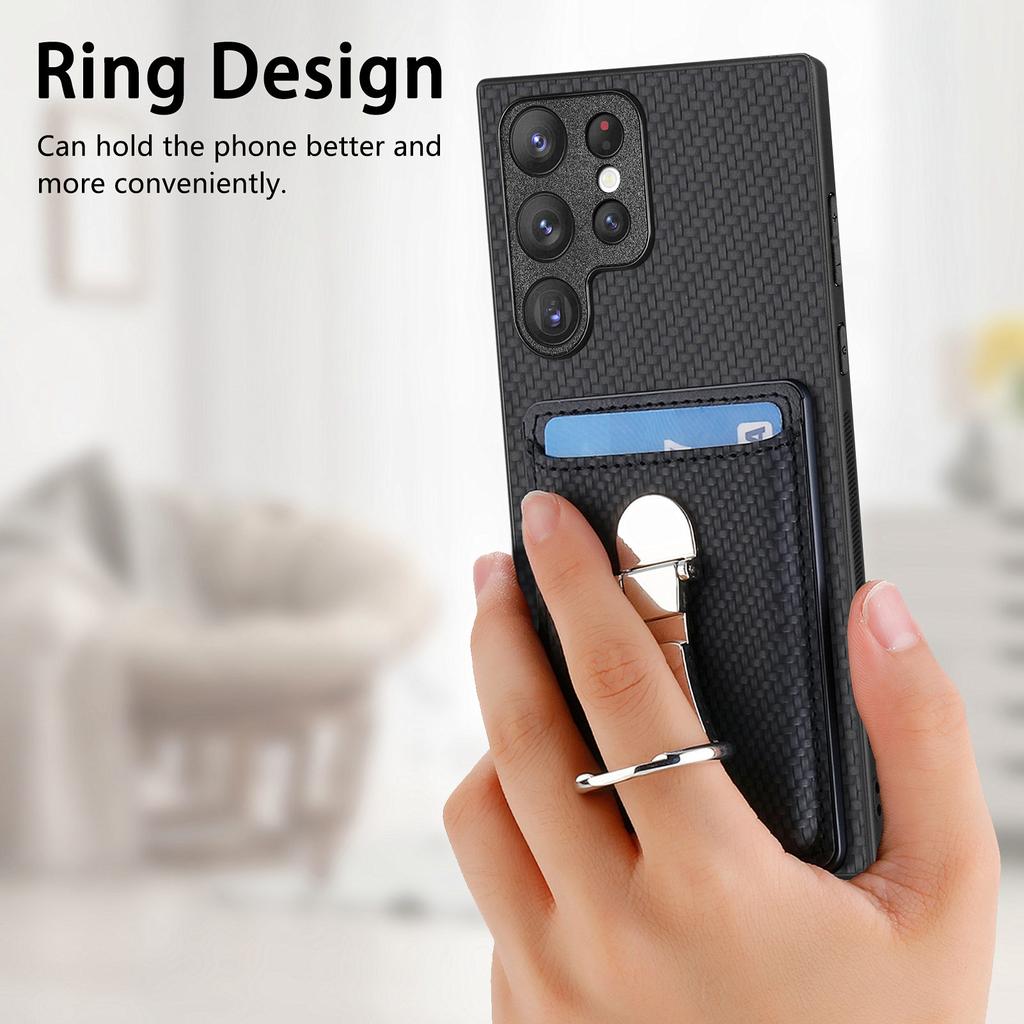 Geldbörse Kartenfach Tasche Hülle für Samsung Galaxy S23 Ultra S22 S21 Plus S20 FE A14 A54 A34 A53 A12 A23 Faltbare Hülle mit Ringhalter