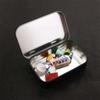 Sealed Tin Coin Organizer Key Organizer Black Card Case Candy Box Metal Empty Box Black Storage Box