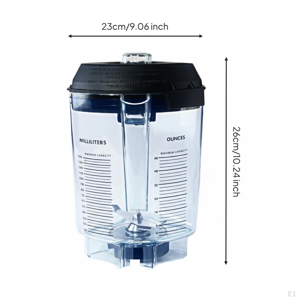 Commercial Blender Jar Replacement HeavyDuty Kitchen Appliance Part for Juice Bar, Cafe,