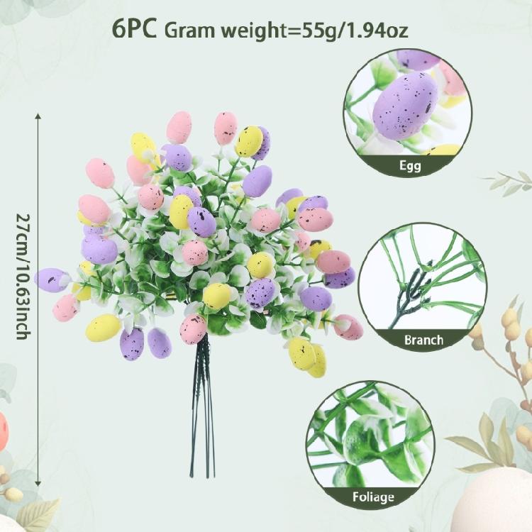 Set of 5 Foam Easter Eggs Planter for Festival Indoor Desktop Decoration Creative Safe Materials Practical Decorating
