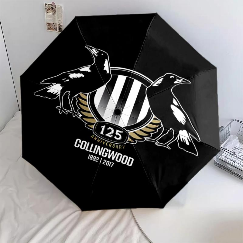 

1 шт. Автоматический складной зонт - Узор Футбольного клуба Коллингвуд, Портативный и складной дизайн с 8 спицами, Рождественские и Новогодние подарки разноцветный