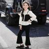 Korean Style Little Coco Shirt & Flare Pants Set for Girls - Spring Casual Fashion.