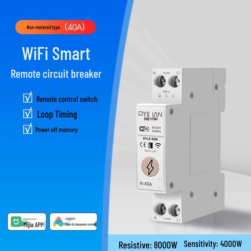 

Mijia WiFi Smart Circuit Breaker: Remote Control & Wireless On/Off Switch with Metering.