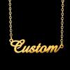 Personalised Custom Name Necklace Stainless Steel Jewelry 18K Gold Plated Letter Customized Name Pendant Necklace