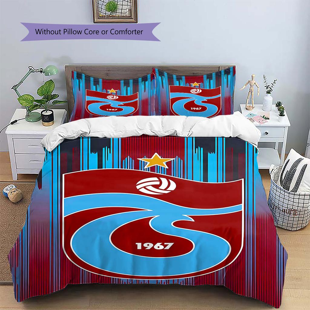 Biancheria da letto con motivo Trabzonspor, Set piumone Copripiumone Federa Regalo di compleanno per la casa(1 * copripiumino + 2 * federa, senza nucleo)