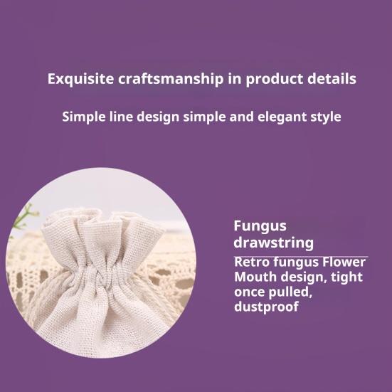 12Pcs Lavender Embroidered Bags Empty Storage Bags with Drawstring Wear Resistant Widely Used Jewelry Candy Storage Pouches