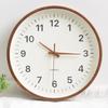 Japanese Silent Quartz Wall Clock - Modern Minimalist Solid Wood Design for Living Room