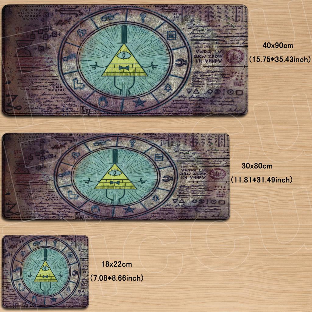 Gaming Mouse Pad Gravity Fall Deskmat Xll Large Lock Edge Keyboard Pad Bill Cipher Carpet Computer Table Surface For Accessories