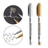 1 Pcs Hot DIY Metal Waterproof Permanent Paint Marker Pens Manga Drawing Markers School Office Gold And Silver Pens Art Supplies