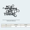 Vintage Give Thanks Metal Wall Art Iron Sign Home Decor Living Room