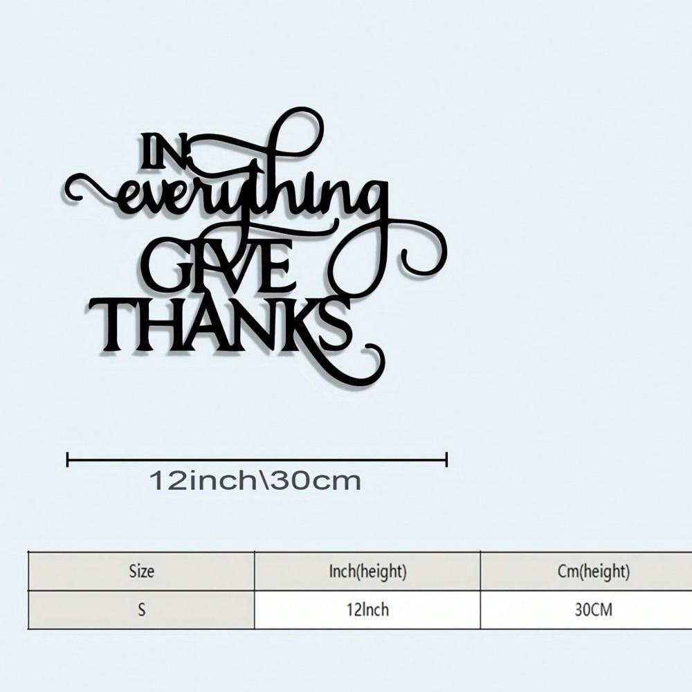 Vintage Give Thanks Metal Wall Art Iron Sign Home Decor Living Room
