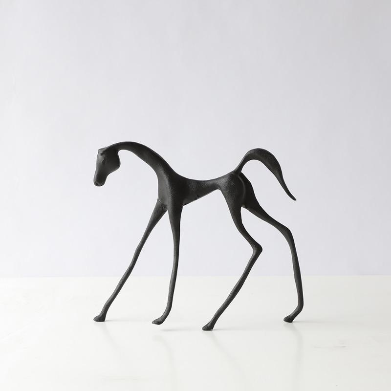 Kunstpferd-Ornamente Kreative Minimalistische Geometrische Pferdestatuetten Wohnzimmer Abstrakte Raumdekoration Aluminiumlegierungsskulpturen Geschenk