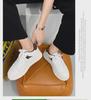 2025 Ulzzang White Sneakers: Thick-Soled, Casual Hong Kong & Harajuku Style Sports Shoes for Men