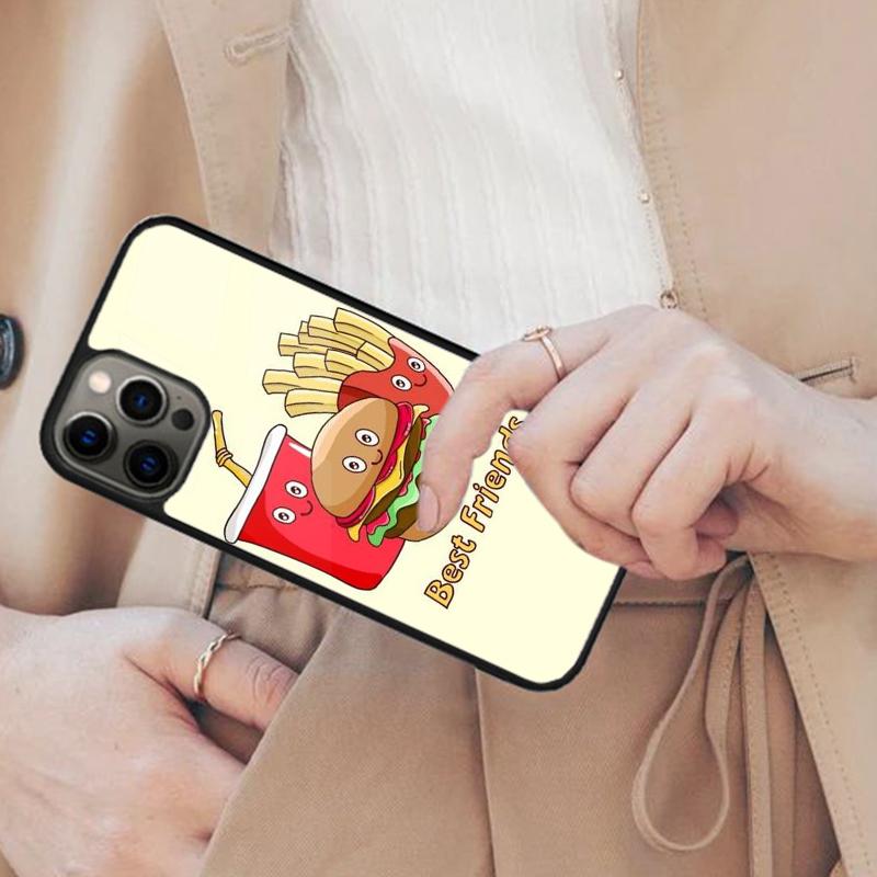 Pommes Burger Pizza Magnetische Handyhülle Für APPLE iPhone 17 Air 16 14 13 12 Pro Max 15 Plus Laden Mit MagSafe Hülle