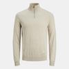 Men's JACK & JONES Soft Crocheted Cotton Zip-up High Neck Pull