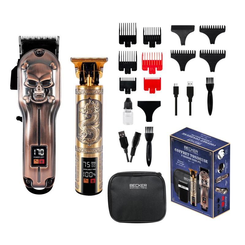Becker - Strims Lab - Kit Clippers and Cordless Shaver - LED Display - 180 Min Autonomy - Travel Case