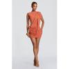 Sleeveless Asymmetrical Twist Short Dress Sexy Backless Semi-High Neck Slim Fit Party