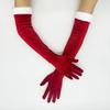 Breathable Holiday Gloves Fashion Red Polyester Christmas Gloves For Family Gatherings And Festive Event