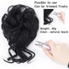MISSQUEEN Synthetic Hair Bun Chignon Messy Curly Hair Band Elastic Scrunchy False Hair Pieces for Women Hairpins Black Brown
