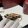 V Gold CNC High Version Love Bracelet Narrow Medium Wide Version New Women's Thick Plated 18K Rose Gold Couple Bracelet
