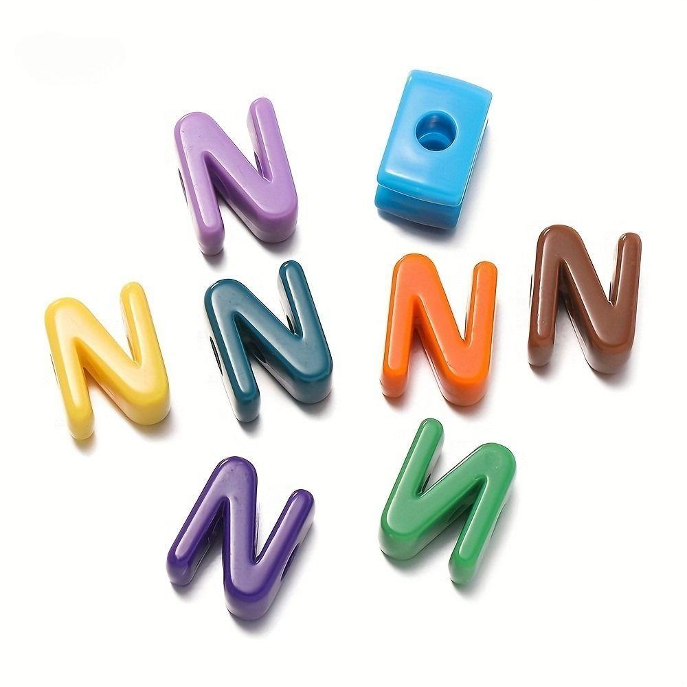 50Pcs DIY Letter Pendant Y2K Jewelry Making Charm Minimalist Acrylic Pendant  Jewelry Accessories