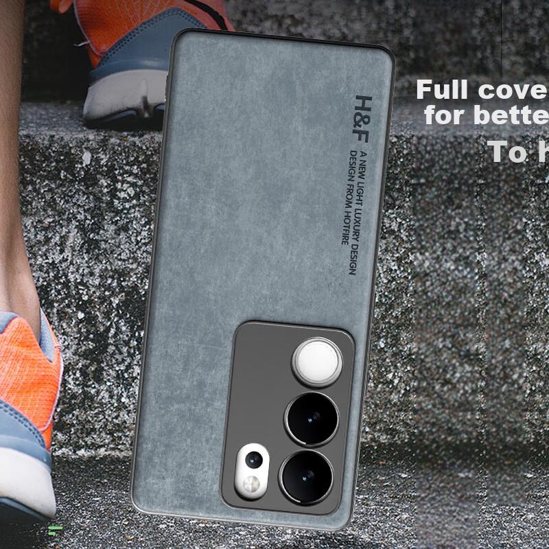 HotFire Phone Case for Vivo S17 Pro, Upgraded Skin-Like Matte Lens Protection Cover, Personalized Silicone Case, Coral Blue