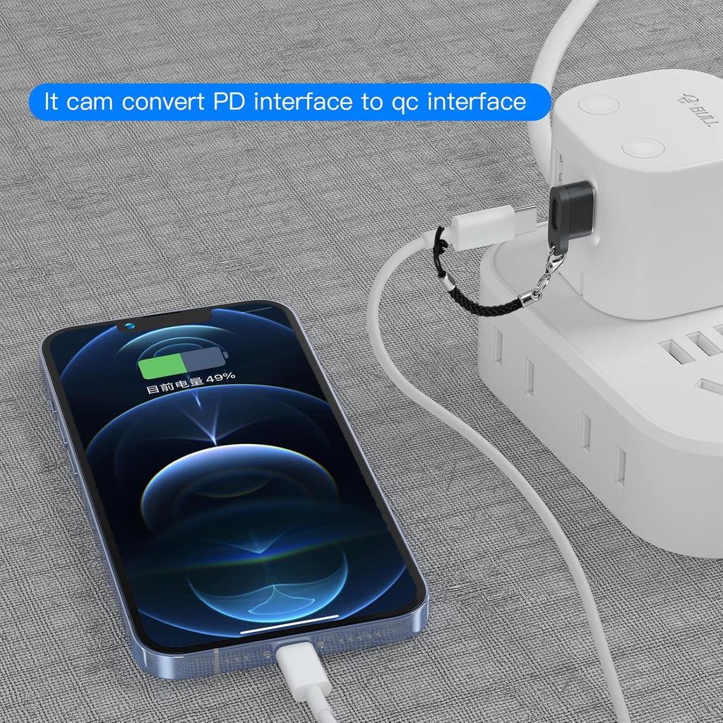 USB C Male to Female Adapter, Portable USB C Transmission Key Chain Adapter Set