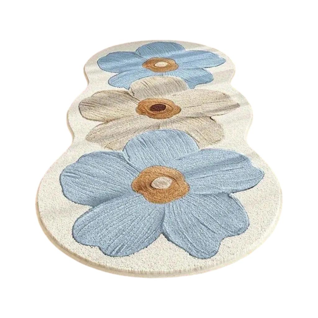Retro Brown Floral Faux- — Runner, Soft, Warm, And Plush Foot ; Cold- Home Décor