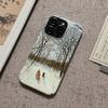 Capa de Celular Aconchegante de Inverno para Pet com Cena de Floresta Nevada Estampa Fofa de Gato e Cachorro para iPhone 17 16 15 14 11 12 13 Pro Max Air Plus Capa Traseira