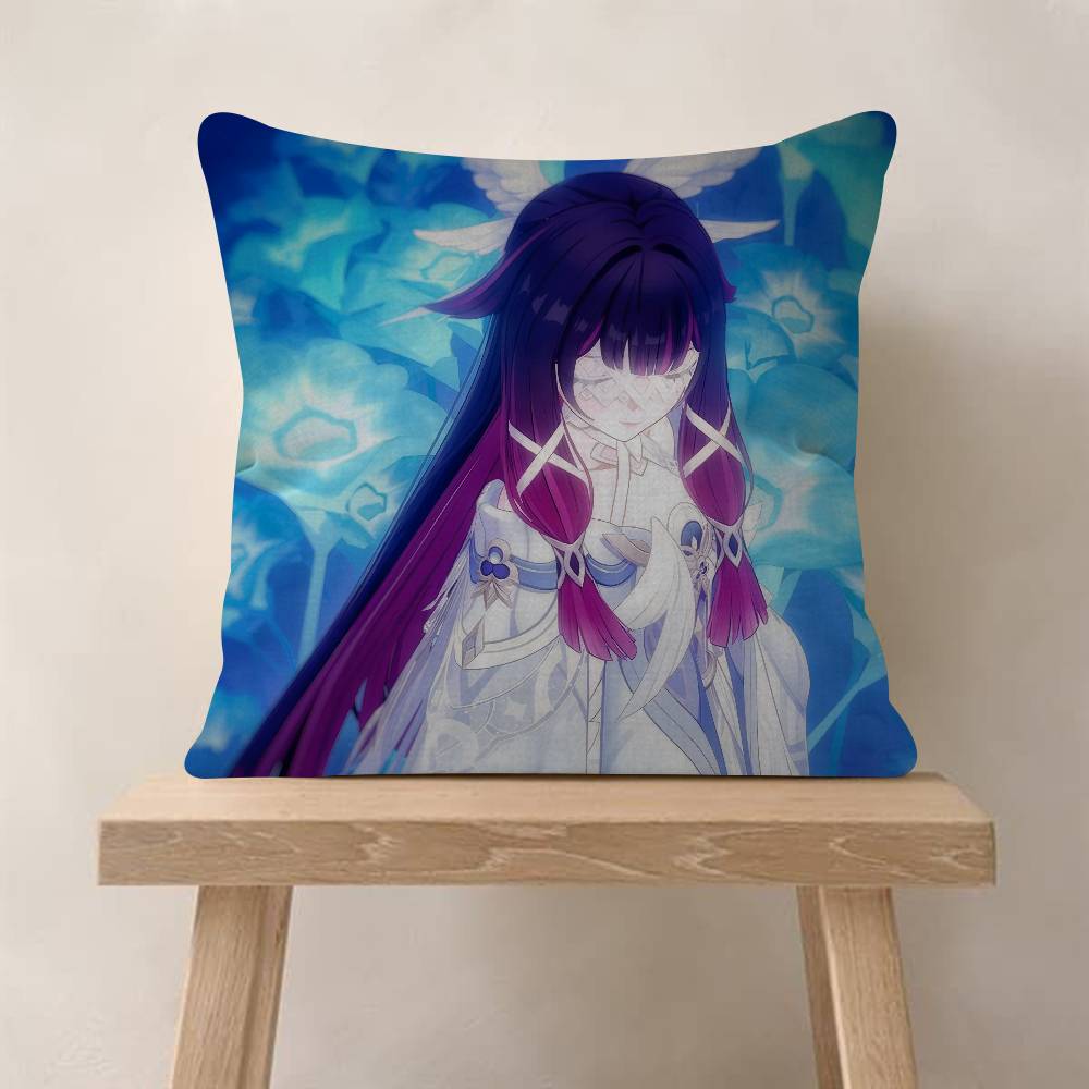 Game C-Columbina Genshin Cute Impact Pillow Cushion Cover Pillowcase Living Room Sofa Home Decor