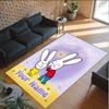 Tappeto in Cristallo di Velluto Personalizzato con Testo Nome, Tappeto Antiscivolo Simon Super Coniglio per Decorazione Domestica