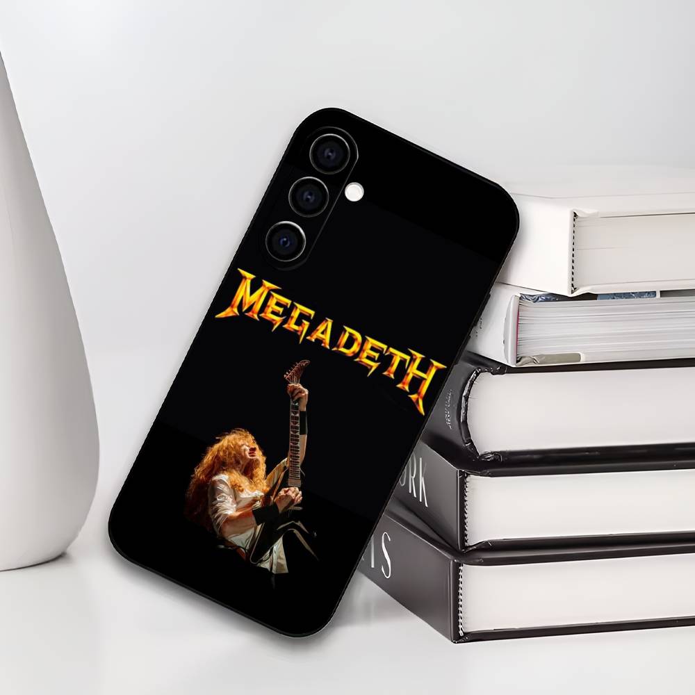 M-Megadeth Band Phone Case For Samsung Galaxy A73,A72,A71,A70,A53,A52,A51,Soft Silicone Black Cover