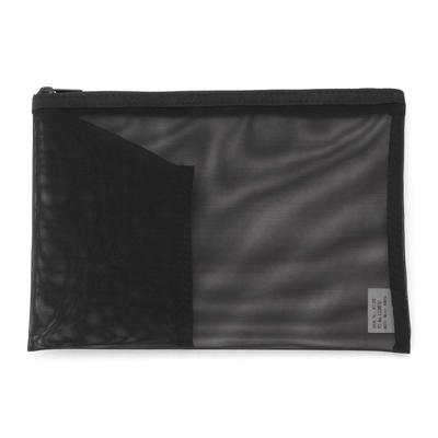 MUJI Nylon Mesh Case with A5 NDD45A9A Pocket, Black, Size,
