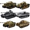 PANZER VI TIGER SO4 PANZER IV CARRO ARMATO Modello Mattoncini Giocattolo Fatto a Mano DIY Serie Set Modello Carro Armato Giocattolo di Assemblaggio MOC Regalo di Compleanno