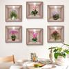 6 Sheets 6 Sheets Green Plants PVC Orchid Decals 3D Vases Wall Decal  Dining Room