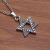 Double Sided Six Pointed Star Necklace Pendant, European and American Fashion Couple Item Pendant