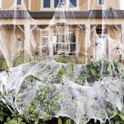 3/6/10 Meters Luminous Spider Web Artificial Halloween Cobwebs Glow In The Dark Spider Web Bar