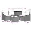 Sofa Set 6 Pieces Beige and Light Gray Poly Rattan and Steel