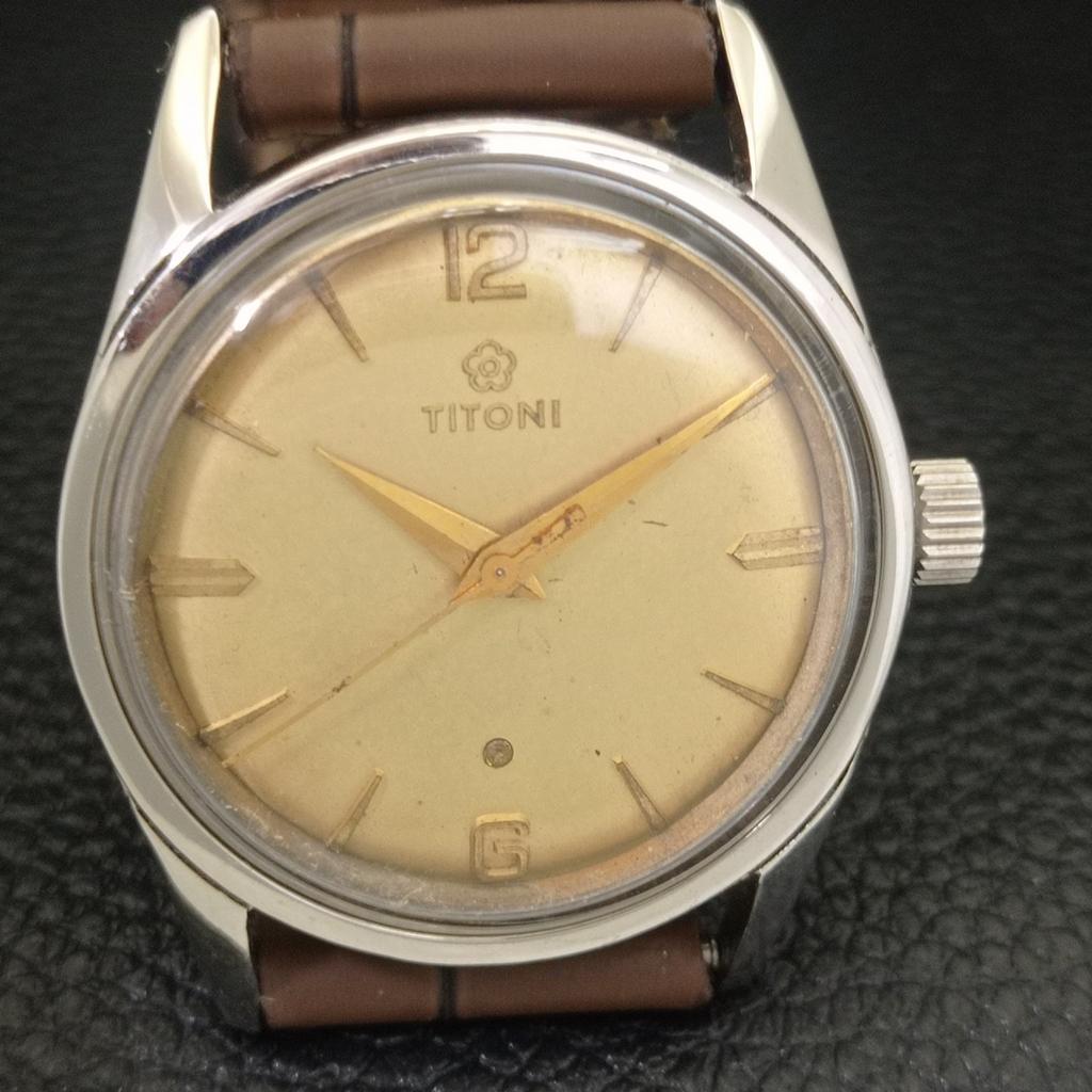 VINTAGE TITONI HAND-WINDING SWISS MENS ORIGINAL DIAL WATCH A703222-1