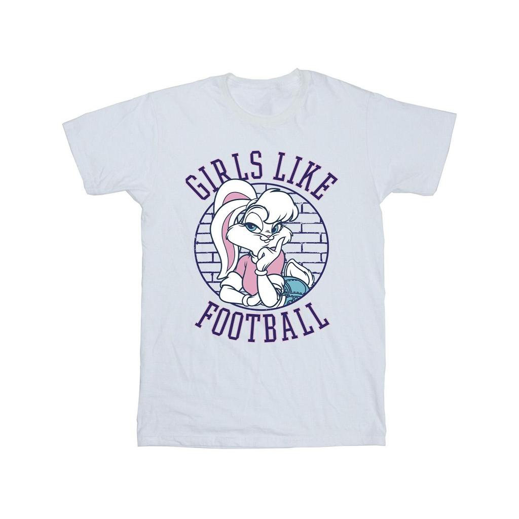 Looney Tunes Mens Lola Bunny Girls Like Football T-Shirt