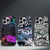 Cool Colorful Graffiti Cool For iPhone 11,12,13,14,15,16,17,Pro,Max,Plus,E,Air,Mini Phone Case IMD Matte Black