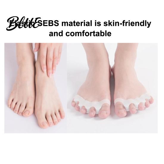 Toe Separator 2Pcs Separators for Overlapping Toes Soft Silicone Bunion Corrector Foot Care Spacers Men Women Reusable Ergonomic Spacer Alignment