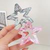 Colorful Hollowed-out Star Shark Clip Sweet Semi-tied Hair Clip  Cute Five-pointed Star-shaped Ponytail Clip  Fashionable Hair Clip